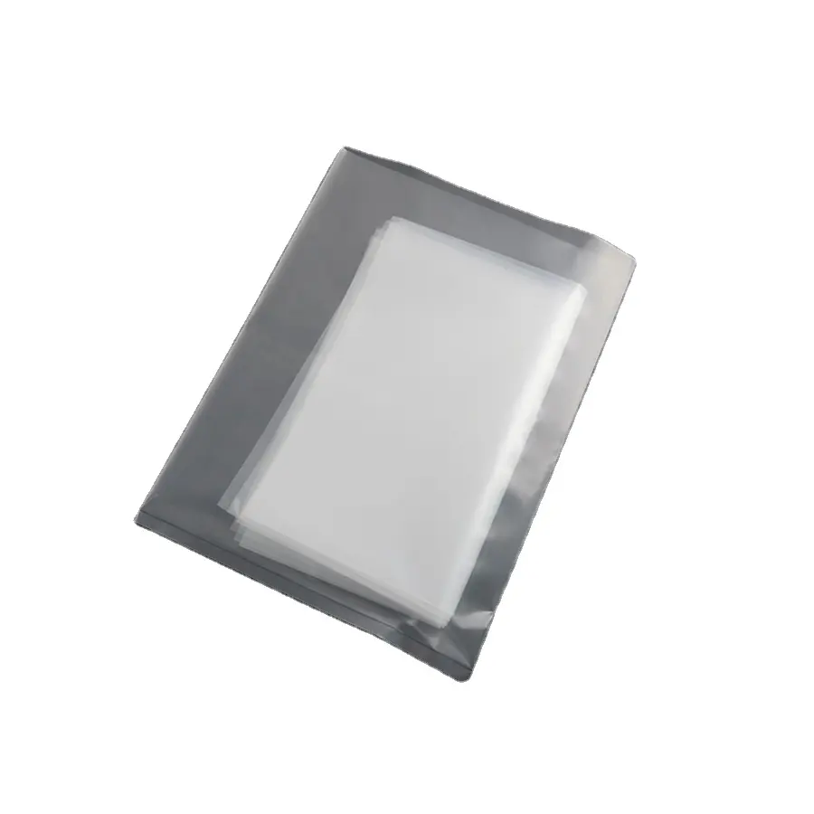 カスタムホットプレス食品グレード防湿PE/LDPEインナーフィルムフラットマウスHDPE透明透明プラスチック包装袋