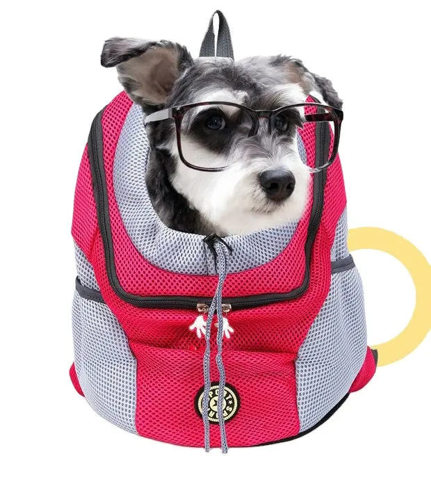 JXANRY − sac à bandoulière pour animaux de compagnie, multicolore, en maille, respirant, personnalisé, pour chien, approuvé, de voyage