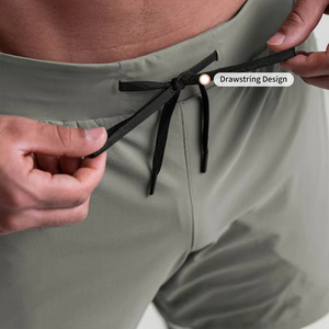 Biểu Tượng Tùy Chỉnh 5-Inch Hai Lớp Jogger Tập Luyện Quần Short Trở Lại Zip Túi Nén Nhanh Chóng Làm Khô Thoáng Khí 2-Trong-1 Phòng Tập Thể Dục Quần Short - Product Image 3