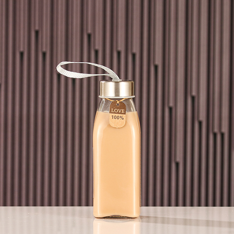 350ml short square+stainless steel cover