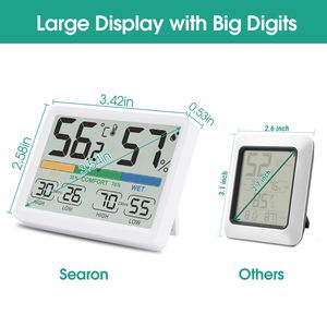 Lcd Display Thermometer <strong>Hygrometer</strong> With Real Monitoring for Kitchen Warehouse High Accuracy Temperature Humidity - Product Image 2