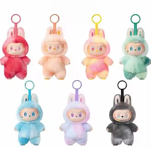 Cute Labubu V1 V2 V3 Series PVC Anime Figure Pendant Doll Model Kawaii Monster Keychain Toy with Stress Relief Function <strong>Gift</strong> - Product Image 2