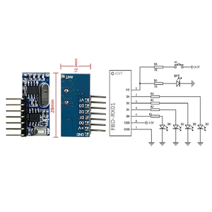 433 Mhz Rf Transmitter and Receiver Module Wireless Switch 4 Ch Output <strong>Control</strong> Switch <strong>Remote</strong> Relay - Product Image 5