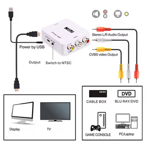 工厂高清视频转换器迷你尺寸1080P HDMI2AV HDMI VGA影音视频适配器HDMI至RCA视频音频转换器HDMI影音适配器 - Product Image 1