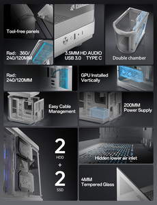 NUEVO Diseño de Fábrica Gaming Computer Case ATX PC Case CPU Gabinete Pc Gaming Case - Product Image 6
