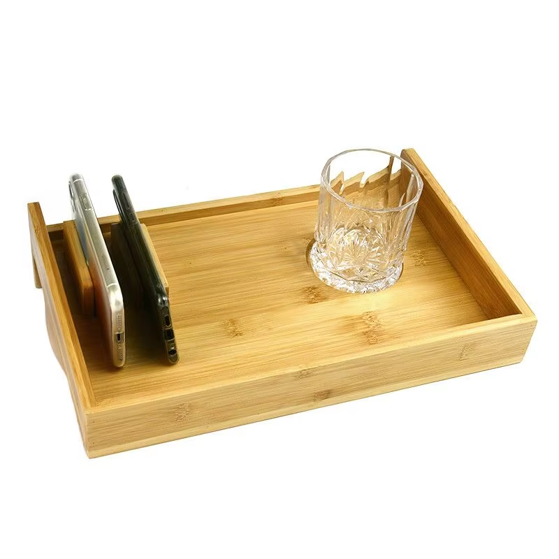 ถาดข้างเตียงพร้อมที่วางโทรศัพท์