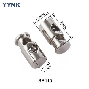 Tapón de cordón ajustable Logotipo personalizado Extremos de cordón de un solo orificio Soporte de revestimiento de aleación de zinc de metal 3 piezas Muestra gratis 1 semana - Product Image 6