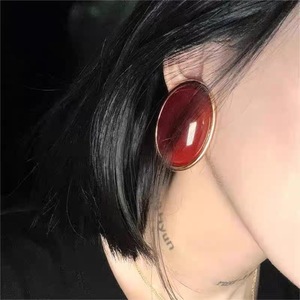 Trendy vergoldete Sterling Silber Ohrringe Roter Achat Asscher schliff Diamant form Schmetterlings muster für Partys Hochzeiten Geschenk