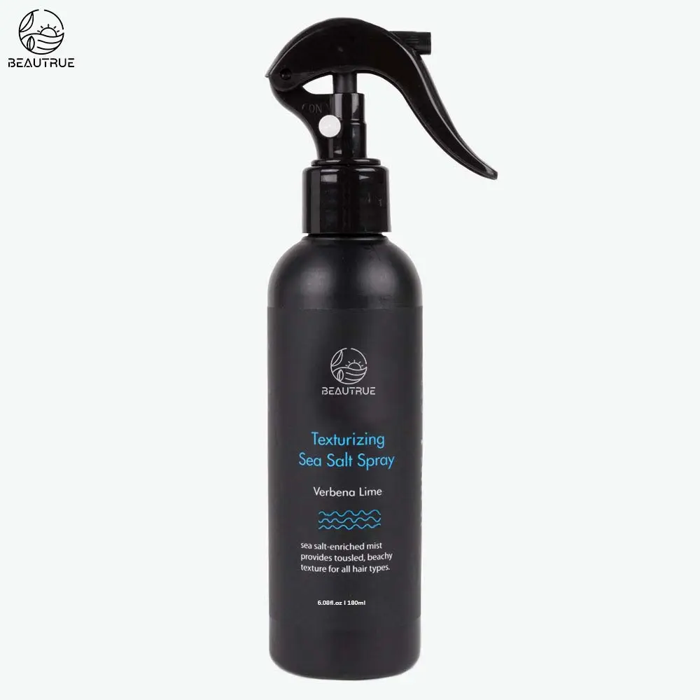 OEM Private Label 180mL 300ml Natural Aloe Sea Salt Spray Para O Cabelo Espessamento Texturizing Volumizing Curl Sea Salt Hair Spray