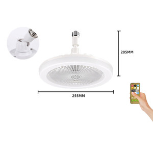 现代吊扇遥控器2合1 E27吊扇透明带灯客厅卧室 - Product Image 2
