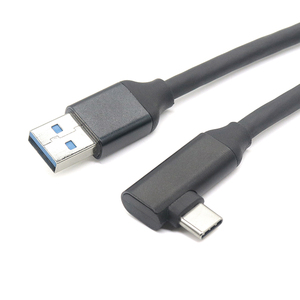 1M 2M 3M L Shape 180 Degree <strong>USB</strong> 3.0 <strong>a</strong> Male to Elbow TYPE C Male Sync Data Transfer Cable for VR Equipment - Product Image 1