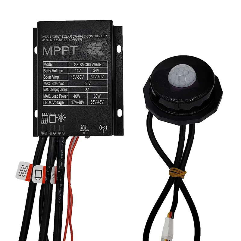 MPPT venta al por mayor 10A Luz de calle Solar controlador de carga 12V/24V AUTO Bluetooth circuito diagrama Sistema Solar con Sensor IR