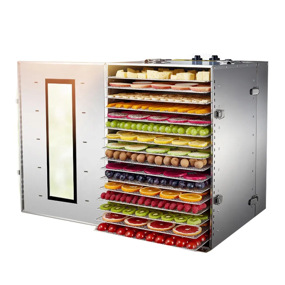 Deshidratador de alimentos 16 bandeja, máquina de secagem de frutas deshidratante secador de alimentos doméstico/comercial
