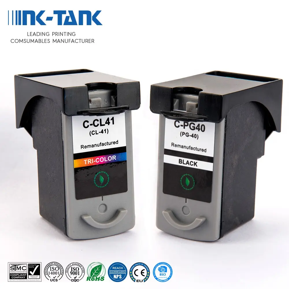 INK-TANK PG 40 CL 41 PG-40 CL-41 PG40 CL41 cartuccia di inchiostro rigenerata Premium per stampante Canon Pixma IP188 IP 1800 IP1800