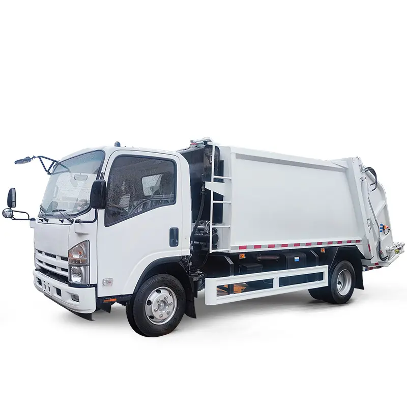 Qingling 4x2 6 cbm yükleme çöp toplama kamyon Euro 5 atık sıkıştırma tipi 190hp çöp kompaktörlü kamyon kentsel cleani için