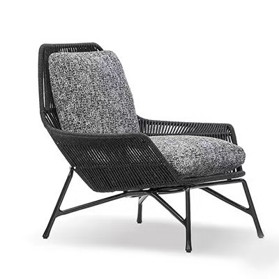Black rattan chair