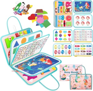 8 in 1 Busy Board for Toddlers <strong>Distinct</strong> Themes of Toddler Activities Soft Felt Material Durable Montessori <strong>Toys</strong> Busy Board Set - Product Image 1