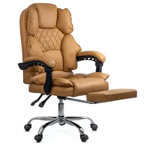 भारी शुल्क वाला बड़ा भूरे रंग के नकली चमड़े के कार्यकारी कार्यालय की कुर्सी - Product Image 2