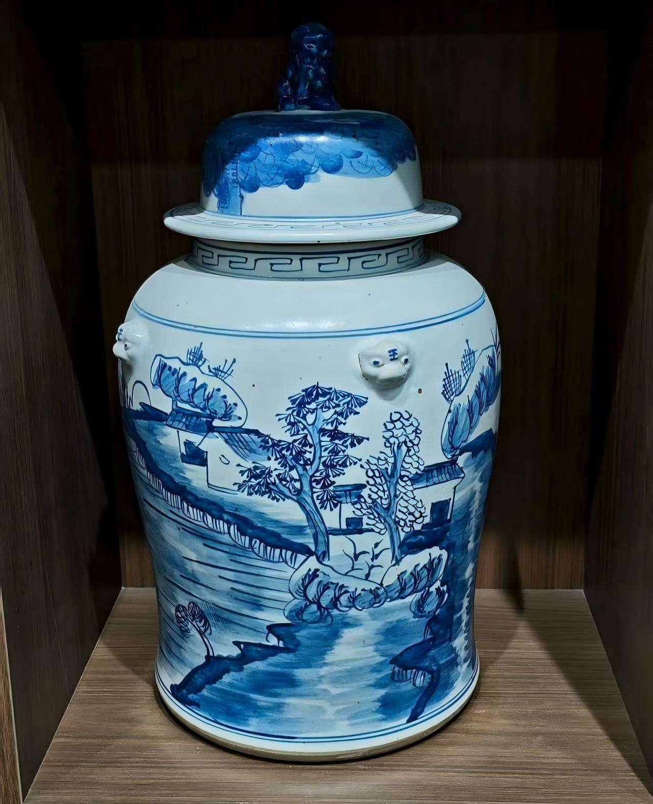 Paysage bleu et blanc