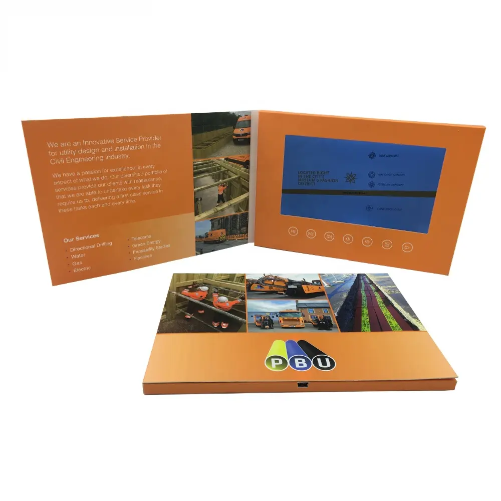 Cote 7 pollici LCD HD IPS schermo libretto Video biglietti di auguri biglietti d'invito Video Brochure Video con Design personalizzato