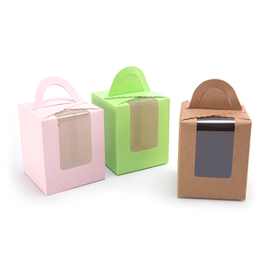 Складная коробка для упаковки тортов с прозрачным окном - Product Image 6