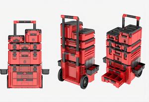 多功能手推车工具箱/多合一五金工具箱/带轮式工具车 - Product Image 3