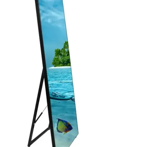 Herhangi bir sahne için Led Poster standı kapalı P2.5mm taşınabilir reklam Led çerçeve ekran Poster ayakta Led ekran