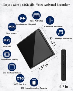 Mini registratore vocale registrazione del suono attivato dittafono micro audio digitale piccolo USB flash secret record player PQ116 - Product Image 4