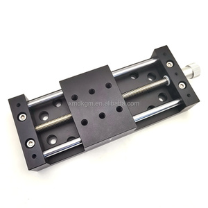 Carrera 100mm aleación de aluminio Unidad de ajuste del eje X mesa de plataforma de Control de movimiento CNC tornillo de alimentación Manual etapa lineal deslizante - Product Image 1