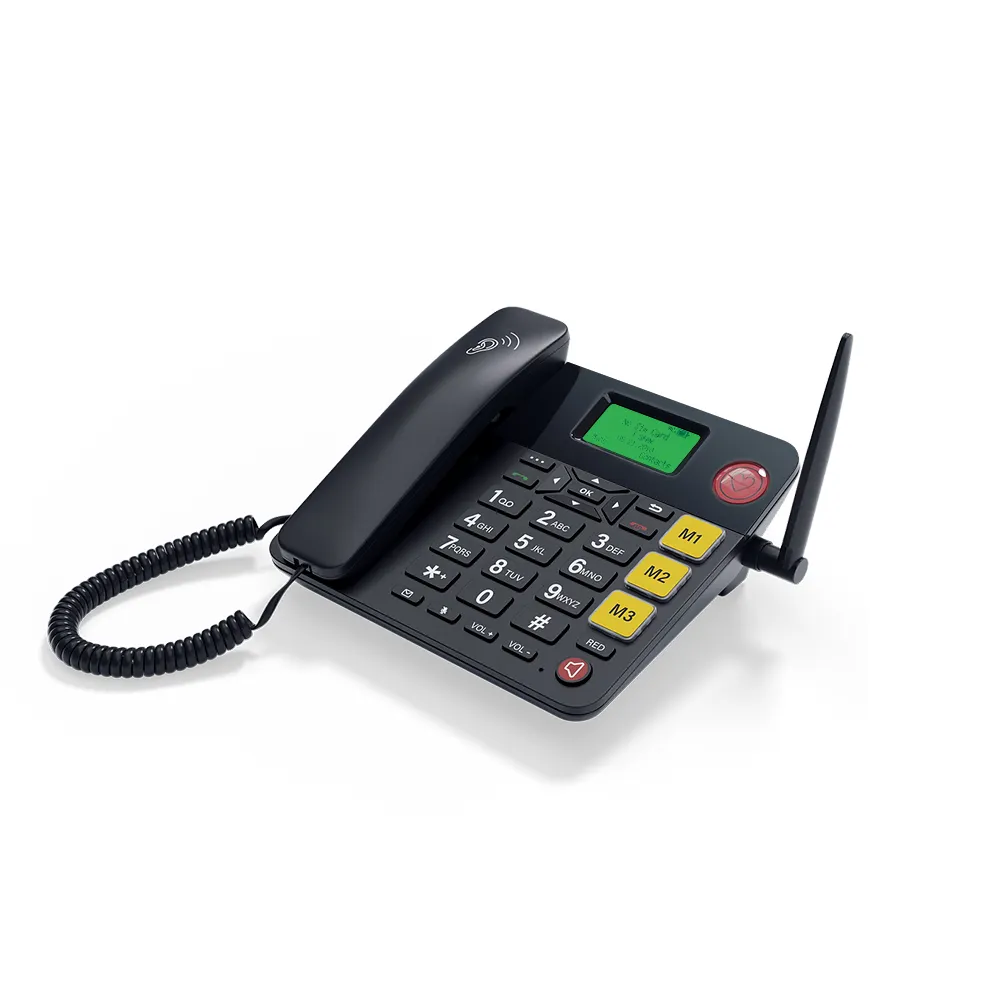 एफएम रेडियो के साथ सबसे सस्ती कीमत वाला जीएसएम फिक्स्ड वायरलेस फोन और सिम कार्ड स्लॉट के साथ डेस्क कॉर्डलेस फोन