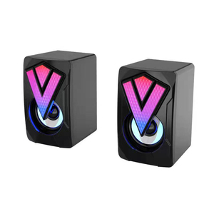 Altavoces de computadora alimentados por USB con cable estéreo de alta calidad con subwoofer para usuarios de PC de juegos y música con sonido - Product Image 1