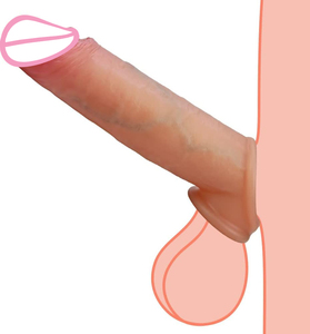 סימולציה בגודל גדול מעובה הסיפון כפול סיליקון סיליקון נוזלי דילדו שרוול הפין לגברים - Product Image 4