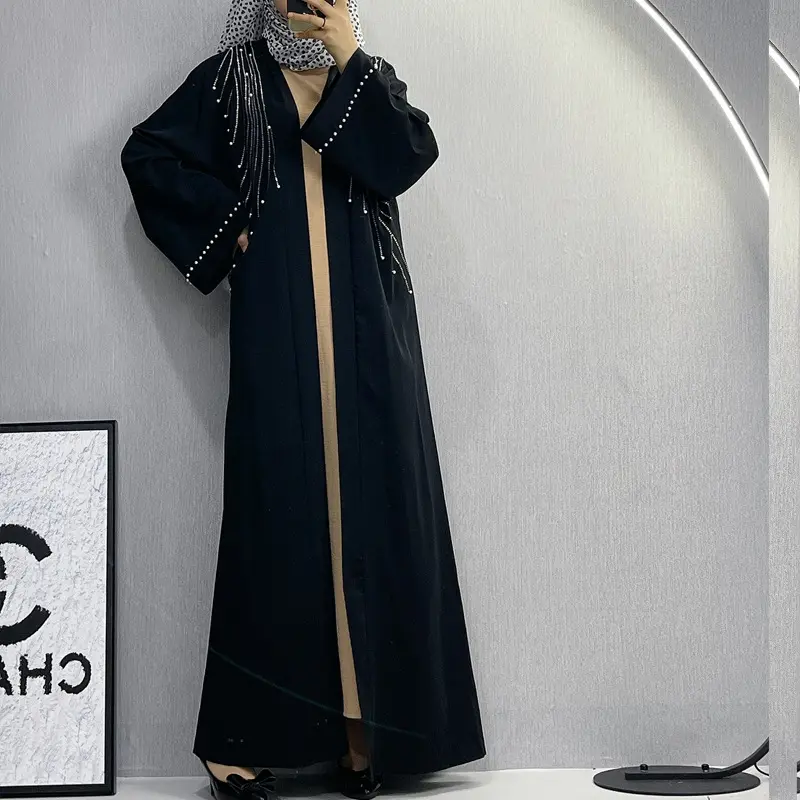 Islamisches Kleid Abaya muslimisches Kleid Chiffon Abaya Türkei Maxi-Kleid muslimisch gestaltetes Abaya