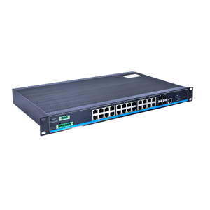 高质量24端口千兆POE + 4 SFP 1U机架式托管PoE网络交换机，支持QoS SNMP - Product Image 1