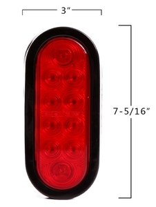 Otomatik LED su geçirmez Oval kırmızı römork ışıkları arka dur dönüş sinyali park kuyruk fren lambaları tekne römorku yaprak makası kamyon RV için - Product Image 2