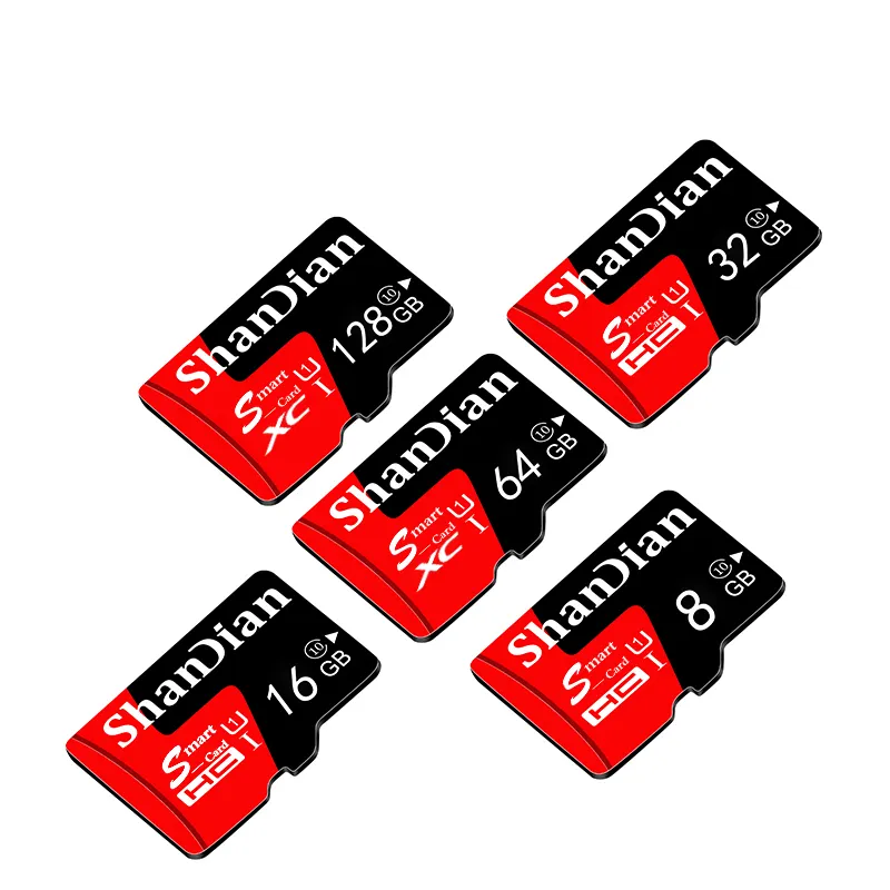 SHAN DIAN SD/TF akıllı mini kart SD flash sürücü bellek kartı 128GB 64GB 32GB 32GB 16GB GB 8GB SD hafıza kartı telefon ve PC için