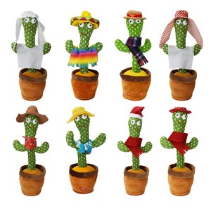 USB şarj edilebilir baildancing dans kaktüs ve konuşma peluş oyuncak birlik nakliye ücretsiz elektrikli dans bitki Robot oyuncak - Product Image 1