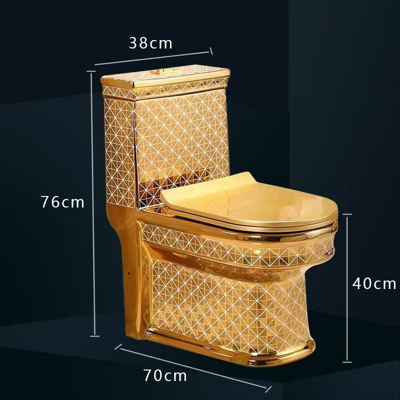 Capuchon général de style G, toilettes carrées dorées, espacement des trous de 300mm