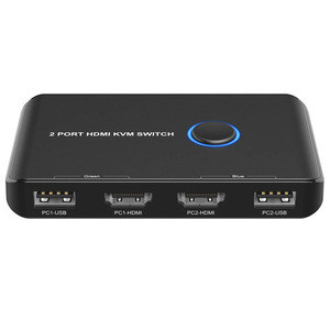 Interruptor de 2 puertos Hd-mi Usb Kvm, dos ordenadores para compartir teclado, ratón y monitores de impresora - Product Image 4