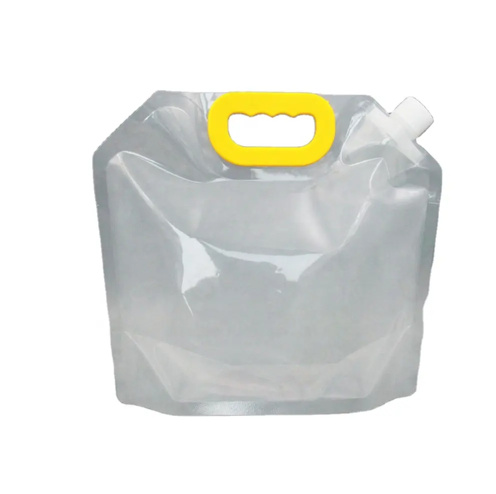 5L Outdoor Emergency Drink Water Tank Storage Bags clear stand up plastic spout pouches