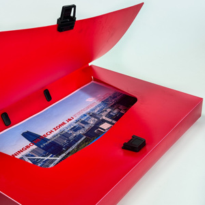 Carpeta de archivos expansible de PVC de tamaño carta A4 con asa, accesorios para carpetas de documentos y presentaciones portátiles - Product Image 3