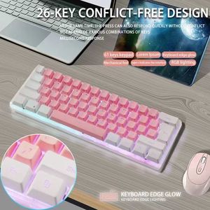 K401 Mini con cable RGB Teclado para juegos de 61 teclas Interfaz 60% Operación de membrana USB Hecho de plástico - Product Image 4