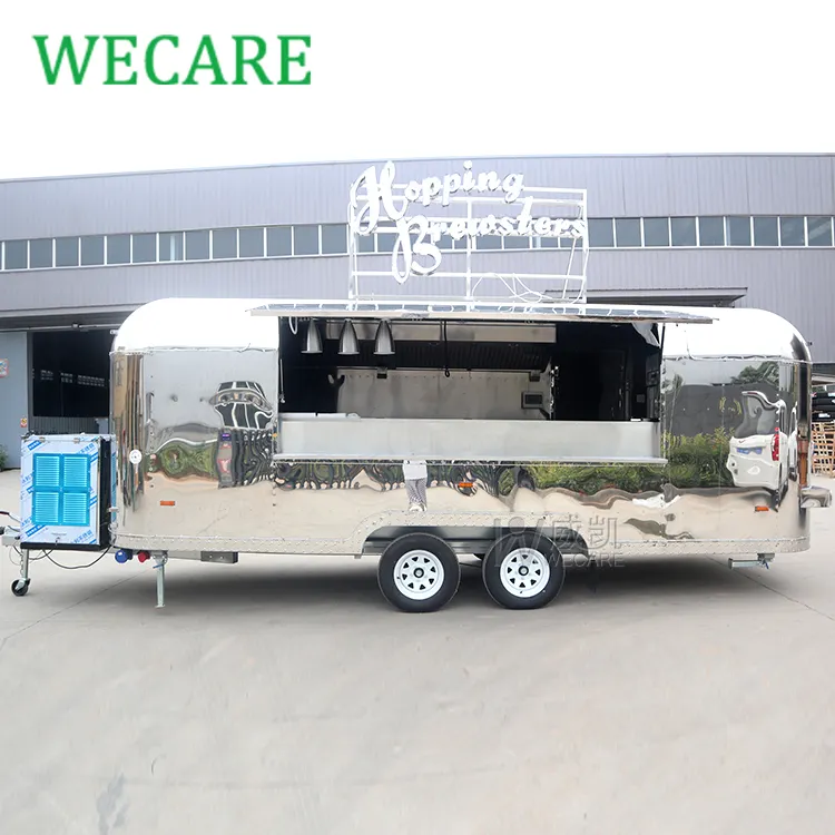 Wecare su misura Airstream Mobile gelato al caffè Fast Food rimorchio completamente attrezzata camion di cibo Mobile acquisto per la vendita In Usa