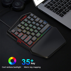 2024ใหม่35คีย์แบบพกพาควบคุมการเล่นเกมมินิมือเดียว USB มัลติมีเดียคีย์บอร์ดเรืองแสงกันน้ำพร้อมปุ่มสี - Product Image 6