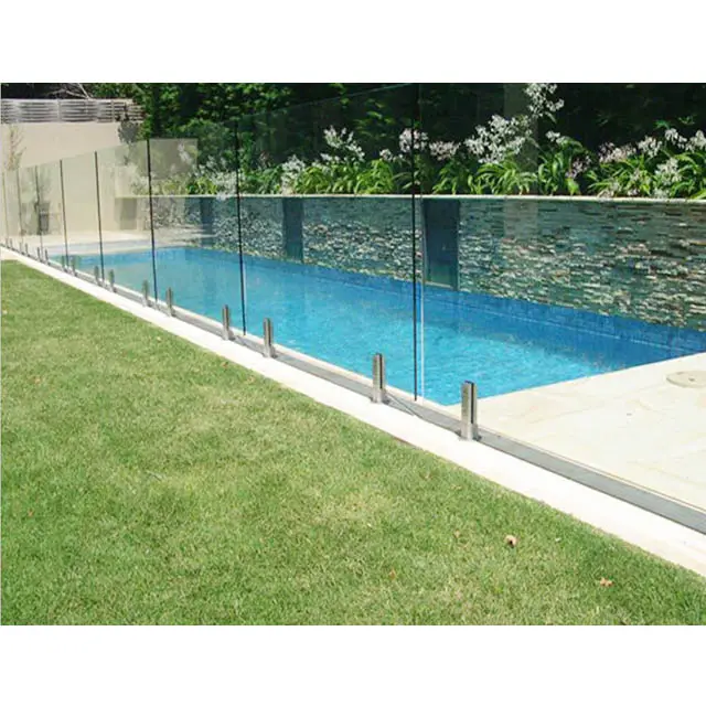 Cubierta de pasamanos de cristal para piscina, diseño de escalera de aluminio, portátil, de lujo, para exteriores