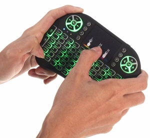 Mini Teclado retroiluminado inalámbrico I8 de 2,4 GHz con panel táctil Air Fly Mouse para Android TV Box interfaz USB - Product Image 5