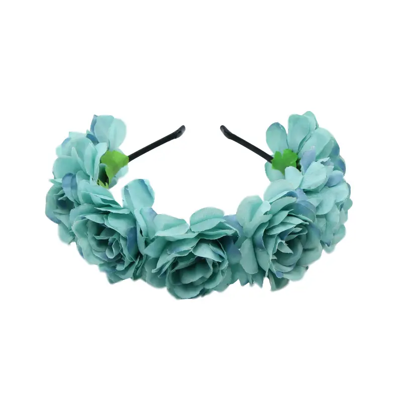 Nuovo copricapo per accessori per la fotografia di ghirlanda da sposa con fiori di rosa
