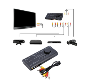 New Hot Selling 4 in 1 <strong>AV</strong> Audio S-Video Signal Switcher <strong>Splitter</strong> Selector Out <strong>AV</strong> RCA Switch Box Adapter - Product Image 3