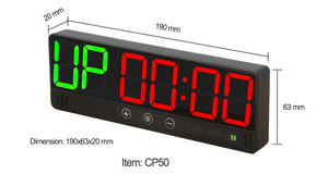 Chetie cp50 חדש מוצר קטן הוביל 6 ספרות 1.5 אינץ מגנטי דיגיטלי נייד נטענת אימון כושר טיימר - Product Image 2
