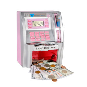 איכות גבוהה בטוח כסף תיבת כסף פלסטיק atm חיסכון צעצוע עם מתנה לניהול כסף